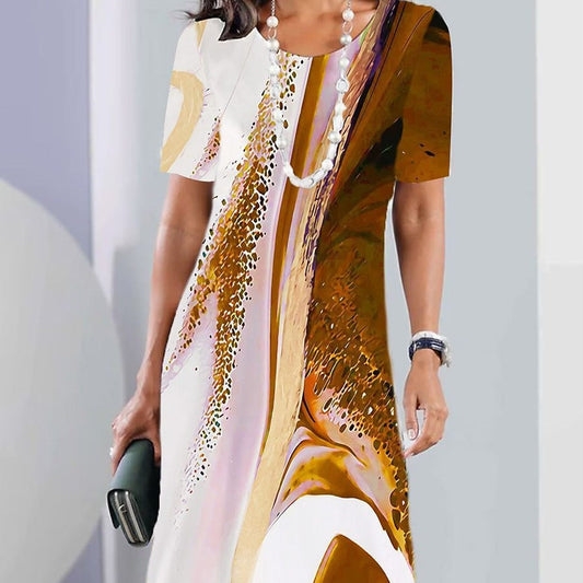 Áčkové šaty Zarusova – umělecký potisk a pohodlí