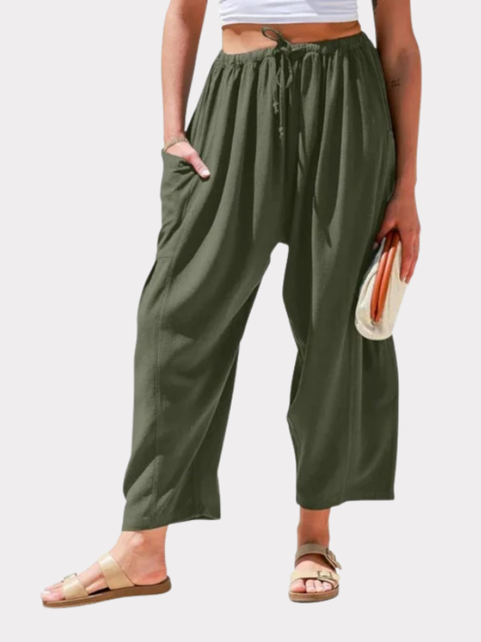 Neformální kalhoty Zarusova - Elastický pas, kapsy