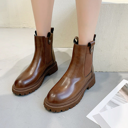 Boty Zarusova Martin - vintage britský styl z hovězí kůže