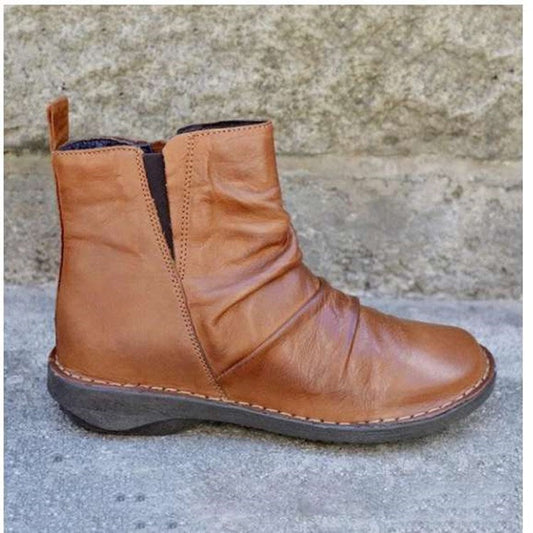 Kozačky Martin Zarusova - styl z umělé kůže s volánky