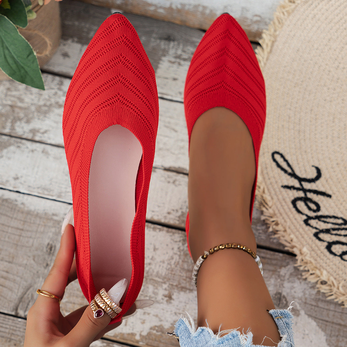 Balerínky Zarusova s hranatou špičkou - Pohodlné a decentní