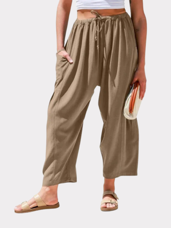 Neformální kalhoty Zarusova - Elastický pas, kapsy